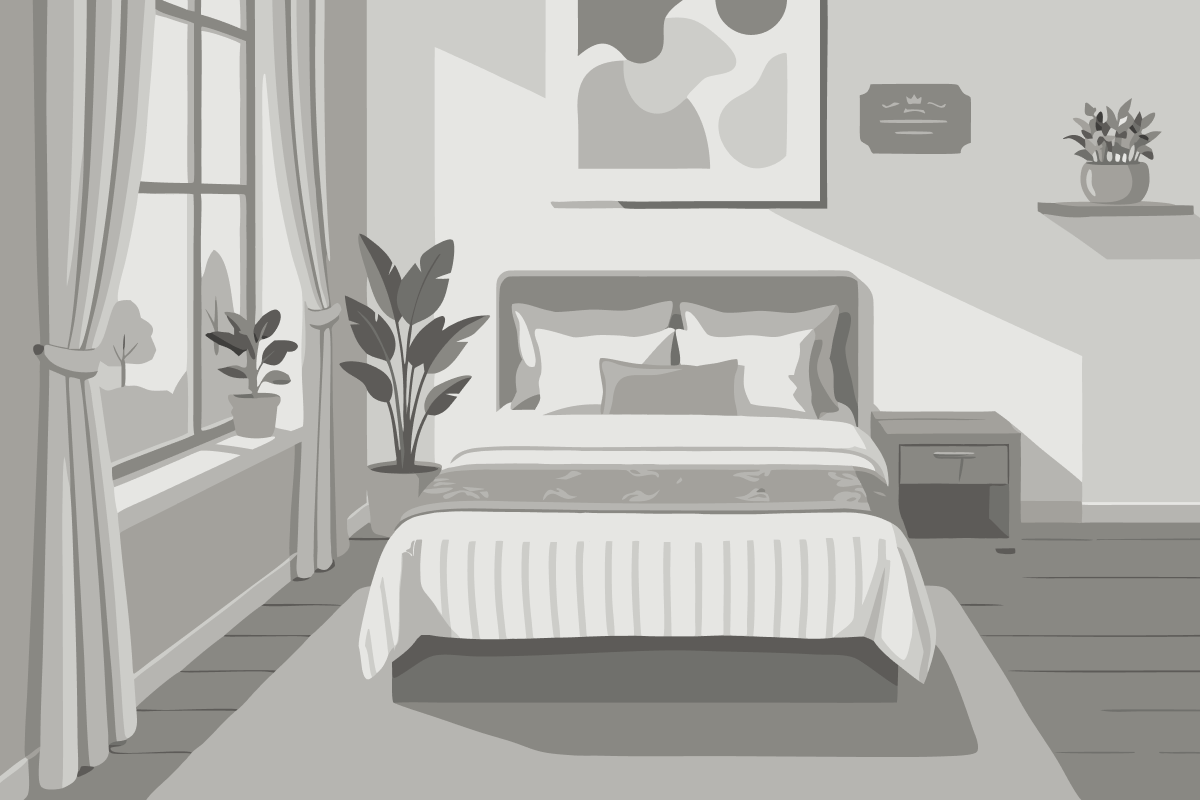Cama Individual en habitación compartida femenina